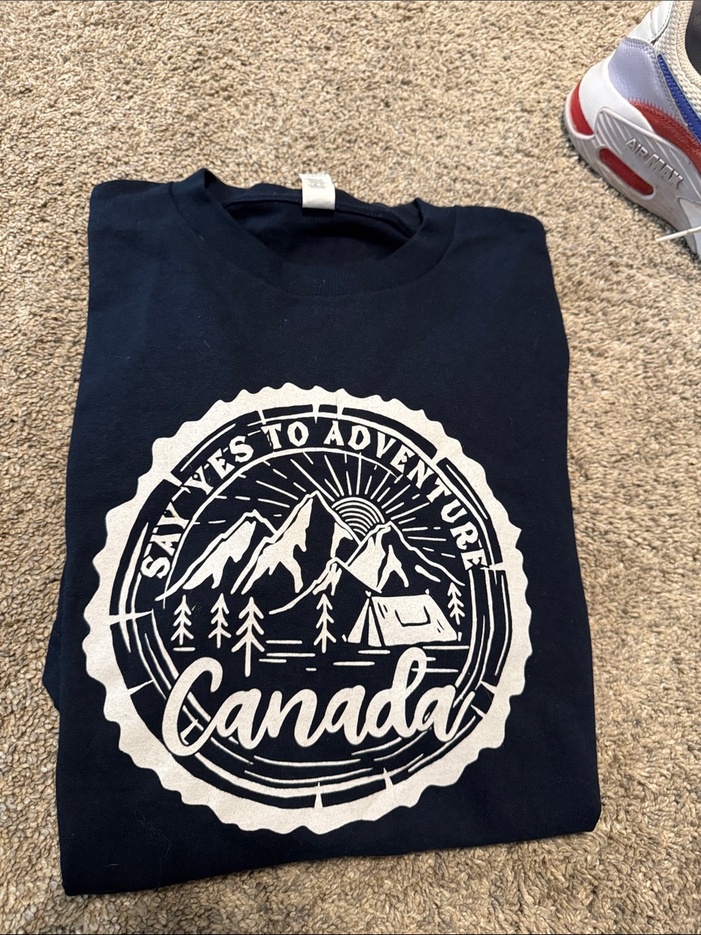 Alstyle Navy Solid Crewneck T-Shirt